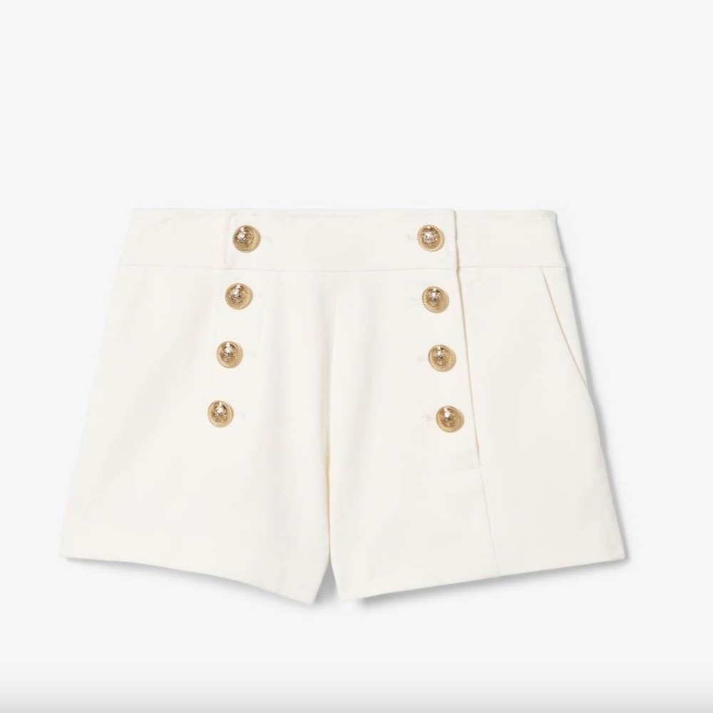 Derek Lam 10 Crosby Robertson Sailor Short- Soft White